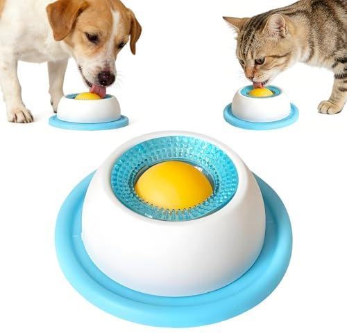 2026 Pet Lick Mat Bowl, Pet Lick Bowl for Dogs Cats, Non-Slip Slow Feeder for Liquid Food & Treats,Dog Licks Roll Ball, Non-Slip Licking Bowl Enrichment Toys for Dog Calming & Anxieties Relief (small)