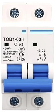 TOB1-63H 2P 40A 400V~ Disjoncteur 3A, 6A, 10A, 16a, 20A, 25A, 32A, 50A, 63A(3A)