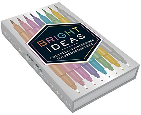 Bright Ideas: 8 Metallic Double-Ended Colored Brush Pens
