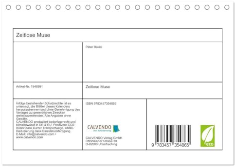 Zeitlose Muse (Tischkalender 2026 DIN A5 quer), CALVENDO Monatskalender: Weibliche Akte - Sinnliche Momente in der Kunst (CALVENDO Erotik)