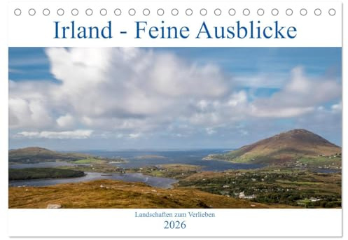 Irland - Feine Ausblicke (Tischkalender 2026 DIN A5 quer), CALVENDO Monatskalender: Landschaften zum Verlieben (CALVENDO Orte)
