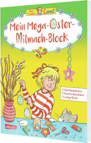 Conni Gelbe Reihe (Beschäftigungsbuch): Mein Mega-Oster-Mitmach-Block: Ostergeschenk für Kinder ab 4 Jahren
