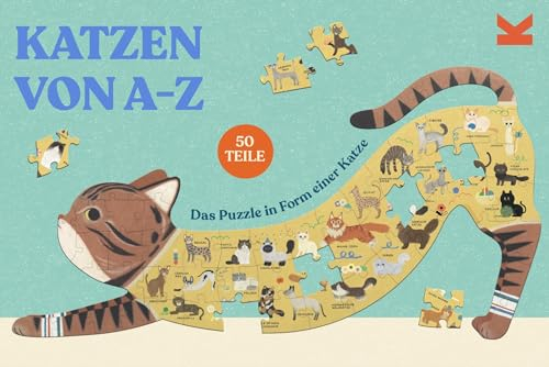 Laurence King Verlag 9783962442866 Katzen von A bis Z. EIN sehr laaaaanges Puzzle, Bunt, Large
