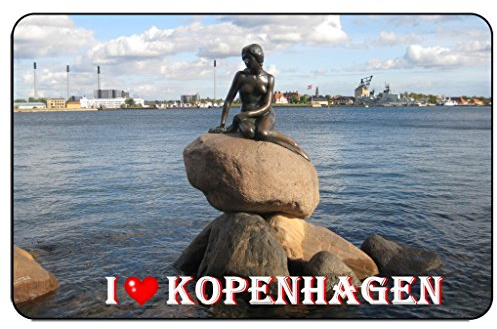Cadora Magnetschild Kühlschrankmagnet I Love Kopenhagen I