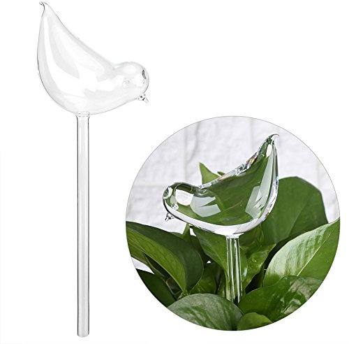 Arrosoir Automatique Forme Oiseau Verre, Dispositif d'Arrosage Art Déco Fleurs Jardin Irrigation Dispositif Simple de Pot de Fleurs Accessoires de Jardin Patio Pelouse Bonsai