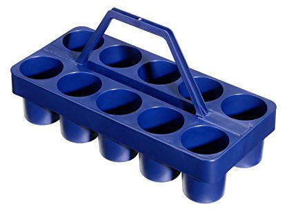 bevando Gläserträger blau aus Kunststoff, 10 Gläser konisch 0,2-0,4ltr., Flaschen 0,33ltr.