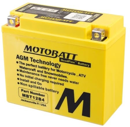 MBT12B4 MOTOBATT Quadflex AGM Batterie Moto 12V 11Ah