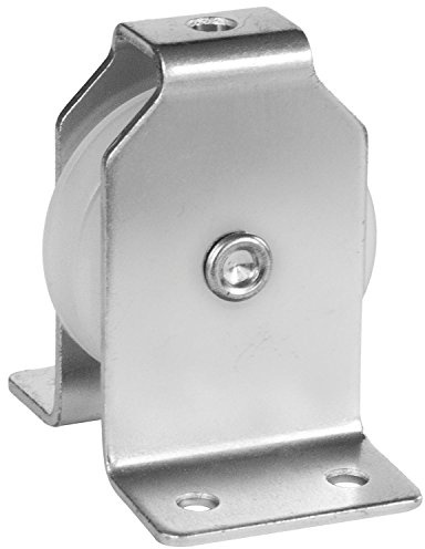 Gesa Seilrolle Polyamid 60mm mit Halterung aus verzinktem Stahl - Stehrolle bis 60kg belastbar, für 10mm Seile, Stahlverzinkt/Polyamid
