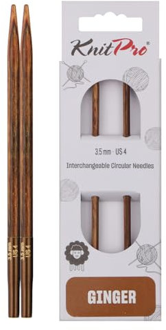 KnitPro K31223 Rundstricknadel, Wood, Braun, 3.5mm