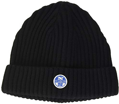 North Sails Herren Beanie W/Logo Winter-Hut, Black, Einheitsgröße