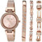Anne Klein Women's Premium Crystal Accented Bangle Watch and Bracelet Set Rose Gold