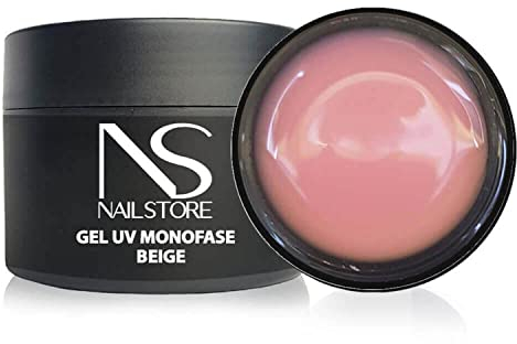 Nail Store - Gel UV Led Costruttore Monofasico Cover Beige – Builder camouflage - media densità - autolivellante – facile lavorabilità – per Ricostruzione Unghie e Refill (30 g)