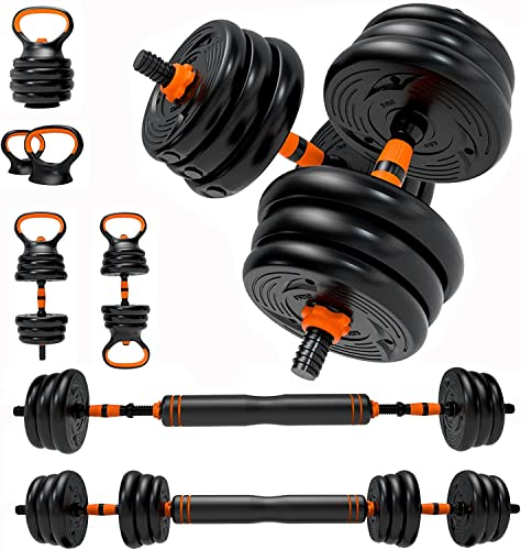 Verstellbare Kugelhantel Kurzhantel Set mit Verbindung Stahlrohr Hanteln Hanteln Kugelhantel Set Profi Multifunktion Hantelgewichte 20KG Set