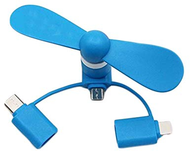 Yirepny Mini ventilador USB portátil 3 en 1 180 giratorio Cool Cooler Ventilador de teléfono móvil compatible con 11 12 Pro Xs Max X 8 8 Plus 7 7 Plus 6 6 Plus y otros teléfonos inteligentes