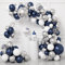 Palloncini Compleanno Blu Scuro, 104 Pezzi Blu d'Argento Bianchi, Coriandoli d'Argento, Arco per Allestimento Compleanno, Baby Shower, Battesimo