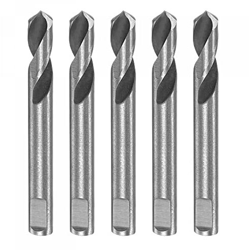 sourcing map 5pcs High-speed Steel Drill Bits 6mmx55mm for Hole Saws Arbor Drill Bit Replacement Thick Metal Cutting