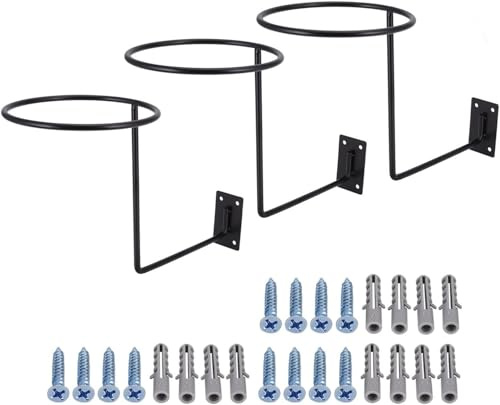 JFG RACING Helmhalterung Wand,Motorradhelm Halterung,3er-Set,Schwarz | Helm Halterung Wand für Helme,Hüte & Jacken,Fahrradhelm Hut Display Rack,Platzsparende Aufbewahrung für Garage & Zuhause
