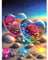 QENSPE 5D Diamond Painting Herz Rose Diamant Painting Bilder, Herz Diamond Painting Erwachsene Strand Full Diamant Bilder Malerei Stickerei Set Kreuzstich Bilder Home Wand Dekor 30x40 cm