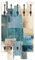 ARTLAND Wandgarderobe Garderobenpaneel Holz mit 8 Haken 63x114 cm Design Garderobe mit Motiv Abstrakte Kunst Deko Modern Karo Braun Türkis S7HX