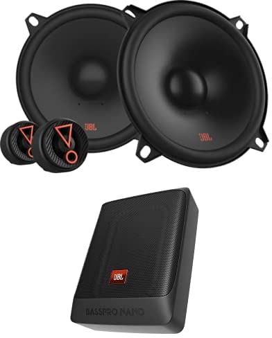 JBL Stage3 507CF Komponenten Autolautsprecher Set BassPro Nano Aktiver Untersitz Auto-Subwoofer