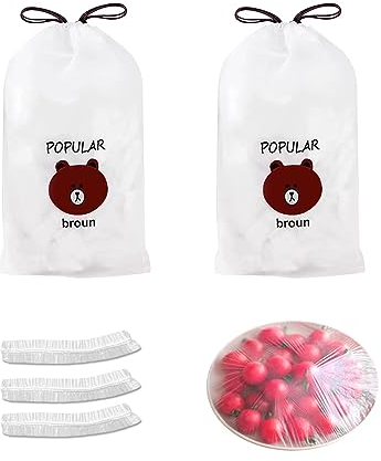 200 bolsas para conservación de alimentos frescos, Bolsas Elásticas Almacenamiento Alimentos, Reutilizable Bolsas de Conservación Fresca para Sobras,Bolsas Selladas Almacenamiento Alimentos (A)
