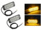 Lot de 2 Feux de Pénétration LED Orange/Ambre 12W 12V 24V 12 LED Feux d’Avertissement Stroboscopique Clignotant 18 Modes de Flash pour Voiture, Camion, Tracteur, Véhicule Agricole