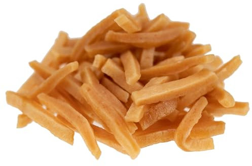 MERSJO Katzenleckerli - 90% Hoher Fleischanteil, Keine Zusatzstoffe, Getreide- und Zuckerfrei, Leckereien für Katzen und Hunde zur täglichen Ergänzung, Lachsscheiben, 10x50g