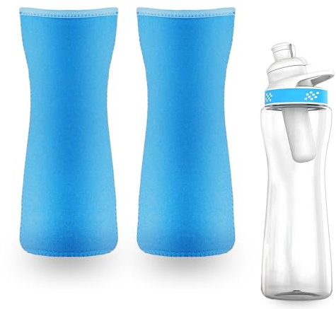Tridesent Sleeve for Cirkul Water Bottle 2Pcs, 22oz Water Bottle Sleeve for Cirkul Plastic and Stainless Steel Bottle Neoprene Insulated Water Bottle Cover for Retaining Temperature - Blue