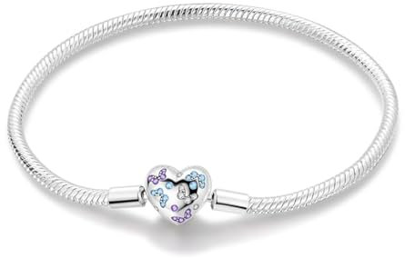 QIKAOLA S925 Silber Pandora Armbänder für Frauen Snake Chain Armbänder passt für Pandora Charms