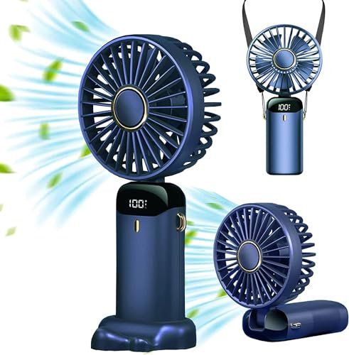 Personal Electric folding Handheld Battery Usb Handy Pocket Foldable rechargeable portable fan small fan mini (white/blue/green/pink)