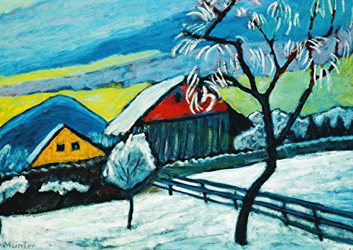 Kunstkarte Gabriele Münter Bauernhäuser im Winter