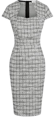 GRACE KARIN Women's 50s Petticoat Skirts Tutu Crinoline Slips Underskirts CL008922, Black(plaid), XL