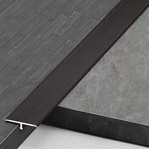 Transition Strip Door Threshold 53 Inch No Nail T Style Floor Trim for Doorways Covestrips for Laminate Wood Tile Carpet Vinyl Aluminum