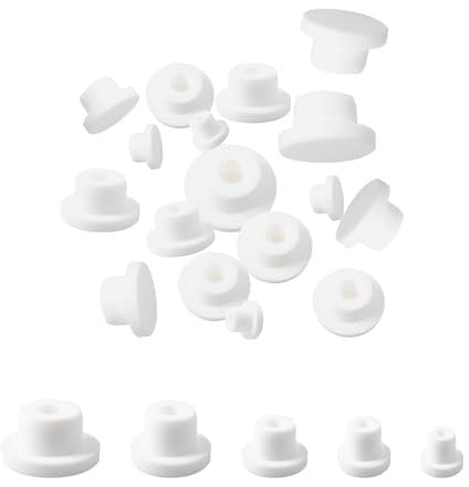 DAJISI 20Pcs Salt and Pepper Stoppers Bungs, Stoppers for Salt and Pepper Pots Salt Shaker Stopper Silicone Shaker Plugs for Home Kitchen Bottle (10,12,13,15,16mm)