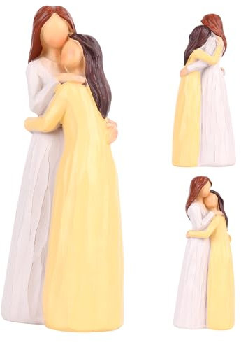 Lotvic Mother and Daughter Figurines, Gifts for Mom from Daughter, Resin Sculpted Hand-Painted Mother and Daughter Ornaments, Mum Mother and Daughter Gifts, Mother Gifts from Daughter on Mother's Day