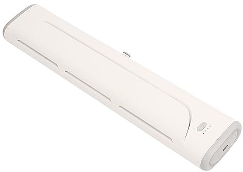 Qukaim Ventilador de escritorio pequeño sin aspas, ventilador de escritorio recargable de 3 velocidades para oficina y sala de estar, tamaño pequeño, color blanco