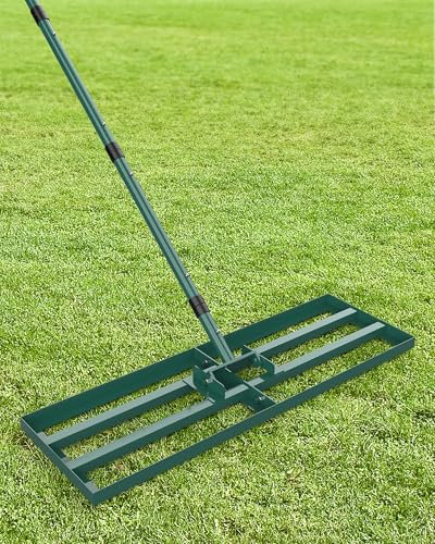 Lawn Leveling Rake, 30x10 Levelawn Tool with 78” Long Handle, Heavy Duty Effort Saving Lawn Level Tool, Lawn Leveler for Garden, Grass, Golf Course and Ground