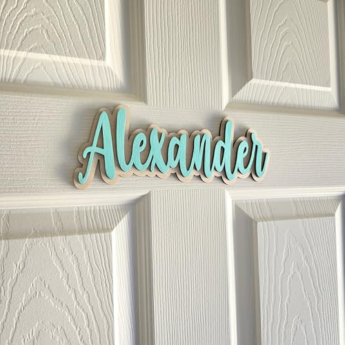Plaque de porte en bois personnalisée pour enfant Boygirl, plaque de porte chambre enfant, décoration murale avec nom, enseigne de porte personnalisée, accessoire de chambre (Style 1)