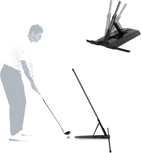 LM sports Golf Alignment Stick Holder, Golf Training Aid Teaching Equipment for Aiming, Putting, Posture Corrector, Golf Swing Trainer with Improved Sticks