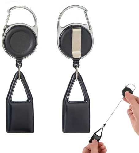 YAZWUR 2 pièces porte-briquet extensible avec protection antivol, porte-clés léger, clip pour briquet, accessoire rétractable pour suspendre clés et briquets