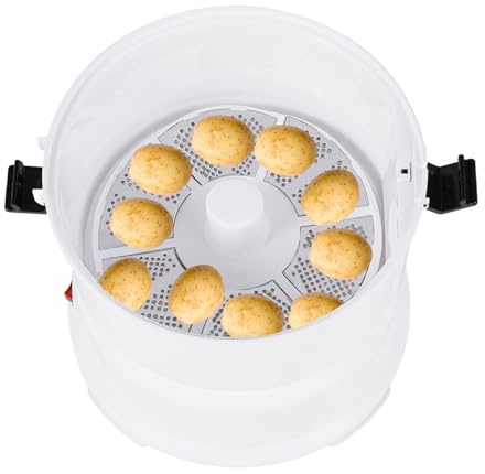 JDCEREN Electric Potato Peeler Machine, 85W Commercial Automatic Potato Peeler, 2-in-1 Potato Peeling Machine One-Button Drive for Peeling Potatoes Less Than 2.2 Lbs