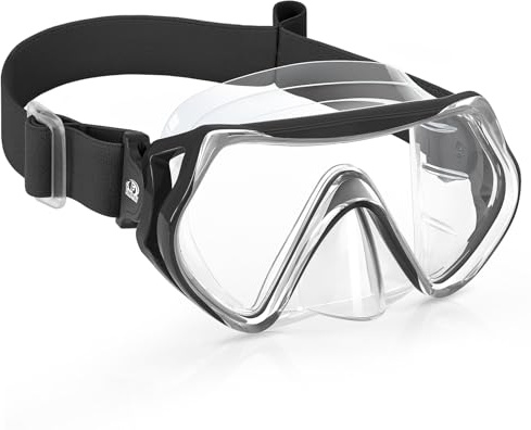 Findway Taucherbrille Kinder mit Stoffband,Schnorchelmaske Kinder Schwimmbrille für Jungen Mädchen,Anti Nebel Anti-Leck 180°Panorama HD Tauchmaske mit Nasenabdeckung,für 6-16 Jahre