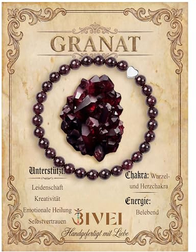 Bivei 6mm Kristall Stretcharmbänder für Damen | Handgemachtes Naturstein-Perlenarmband mit polierte Herzperle, elastisches Yoga-Schmuck Geschenkarmband für damen, beruhigt