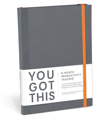 Knock Knock You Got This Journal - 6-Month Productivity Tracker Dot-Grid Journal