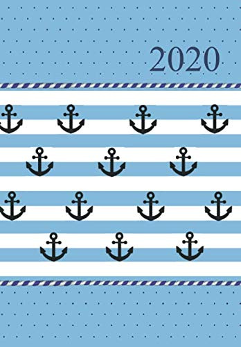 2020: Buchkalender mit Kalendarium 2020 | Design Anker Maritim Vintage | Terminkalender mit Wochenplaner | Ladytimer | Terminplaner 2020