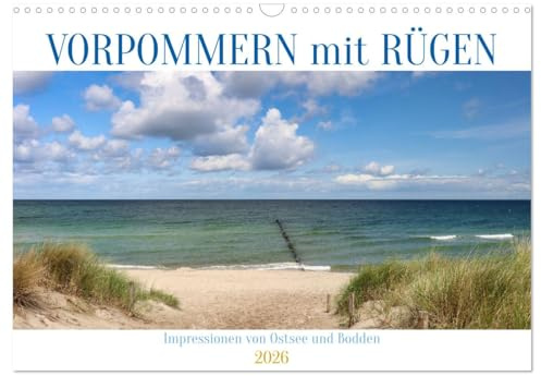 Vorpommern mit Rügen (Wandkalender 2026 DIN A3 quer), CALVENDO Monatskalender: Fotografien von Deutschlands Norden (CALVENDO Orte)