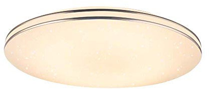 LED Deckenleuchte PIERRE dimmbar Sparkle Decor weiß 24 Watt Chromring opal rund