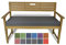 Rollmayer Bankkissen Bankauflage Sitzkissen Bankpolster Auflage für Bänke in Haus und Garten Kollektion Melange, 1 Stück (Grau 68, 160x50x8cm)