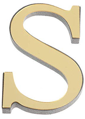 ABC Wandaufkleber 26 Gold Alphabet Wandtattoo 3D Spiegel Wandsticker, Kreativ Spiegel Buchstaben Aufkleber, DIY selbstklebende Schlafzimmer Wohnzimmer Kinderzimmer Colorful (S)