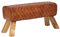 FineBuy Sitzbank Echtleder/Massivholz 89x46x35 cm Leder Modern Turnbock, Springbock Lederhocker, Sitzhocker Turnbank Gepolstert